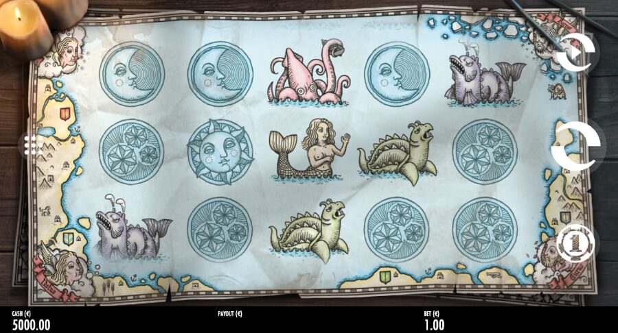 Hovedspillet på 1429 Uncharted Seas fra Thunderkick