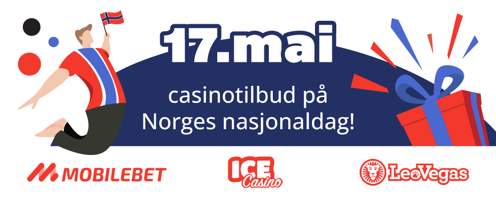 17. mai casinotilbud og kampanjer på Norges nasjonaldag