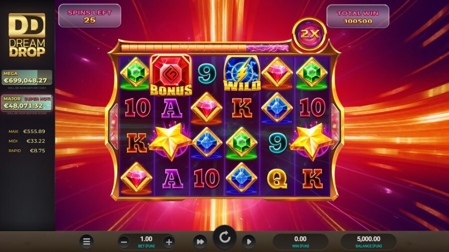 Cosmic Rush Dream Drop Free spins