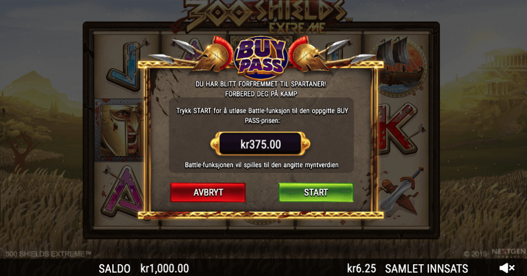 300 Shields Extreme Bonus Buy-funksjon