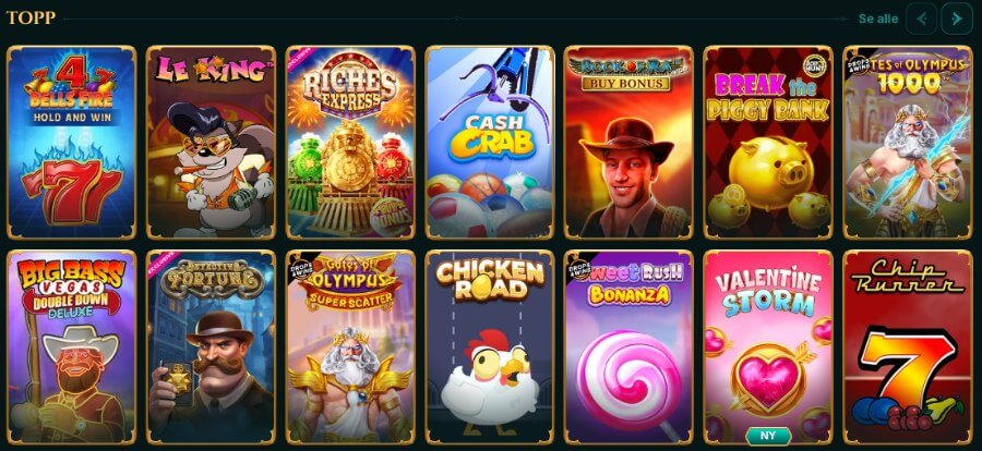 7Signs har et variert utvalg av spilleautomater og andre casinospill
