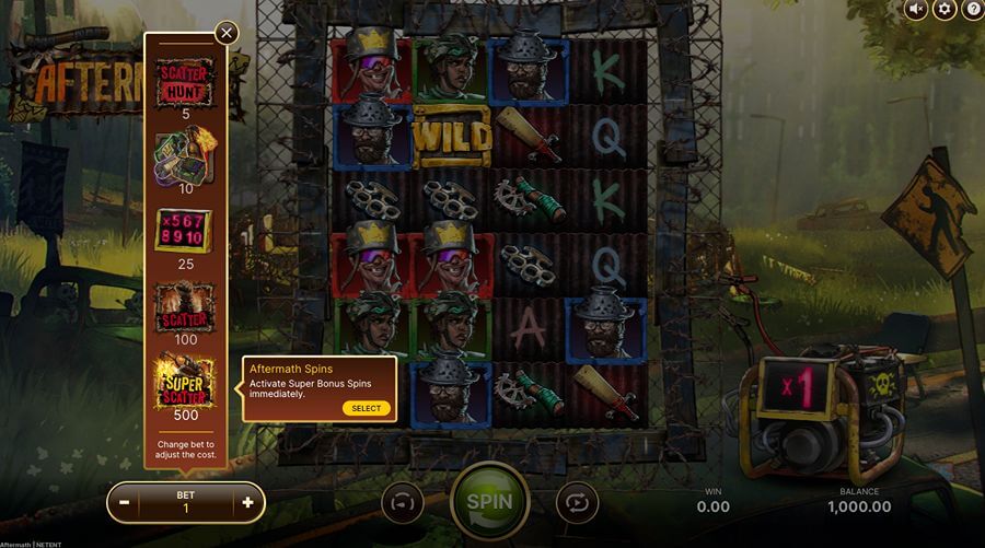 Aftermath bonus buy-funksjoner