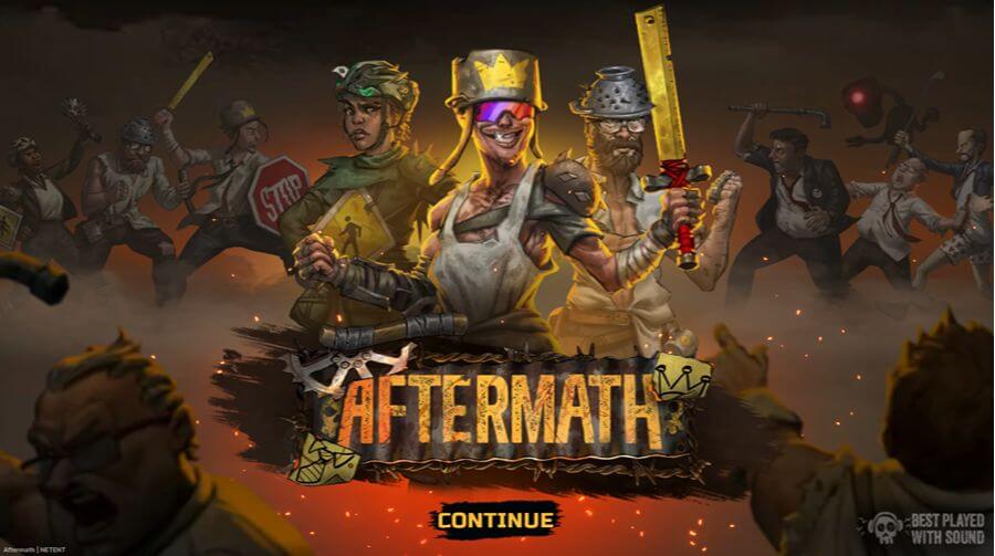 Introbilde på spilleautomaten Aftermath fra NetEnt