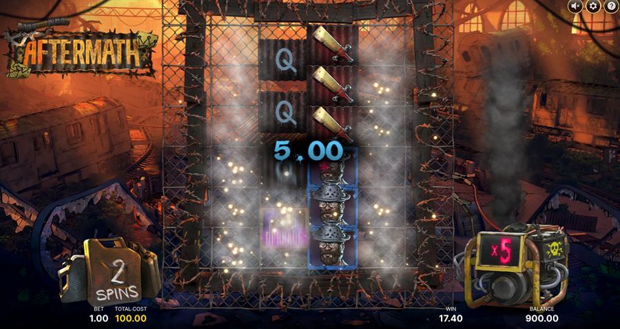 Free spins på spilleautomaten Aftermath fra NetEnt