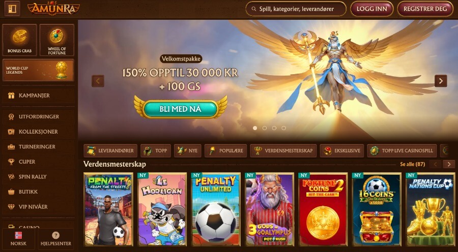 AmunRa forside med bonus