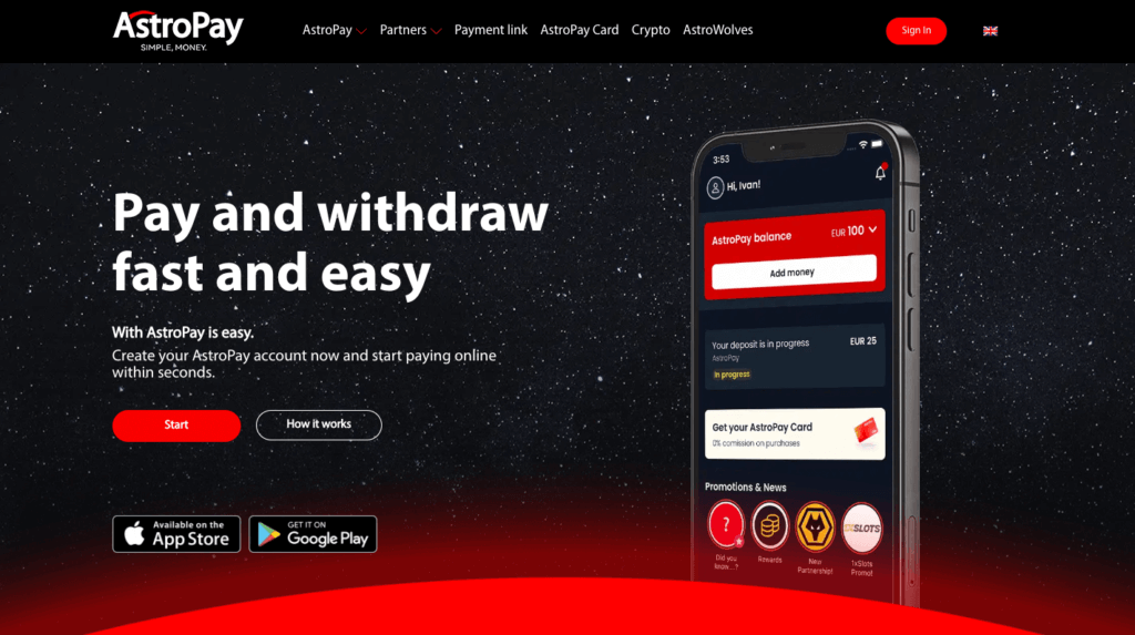 AstroPay er en innovativ betalingsmetode
