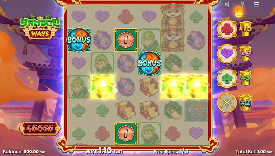Free spins på spilleautomaten Bamboo Ways