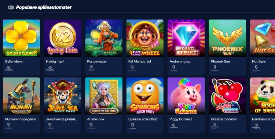 BetBeast har flere morsomme og interessante spilleautomater