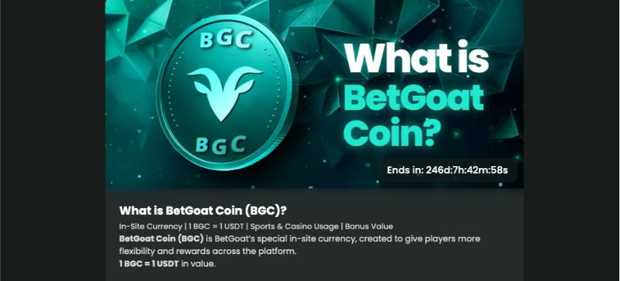 BetGoat har en egen BetGoat Coin som kan veksles i USDT