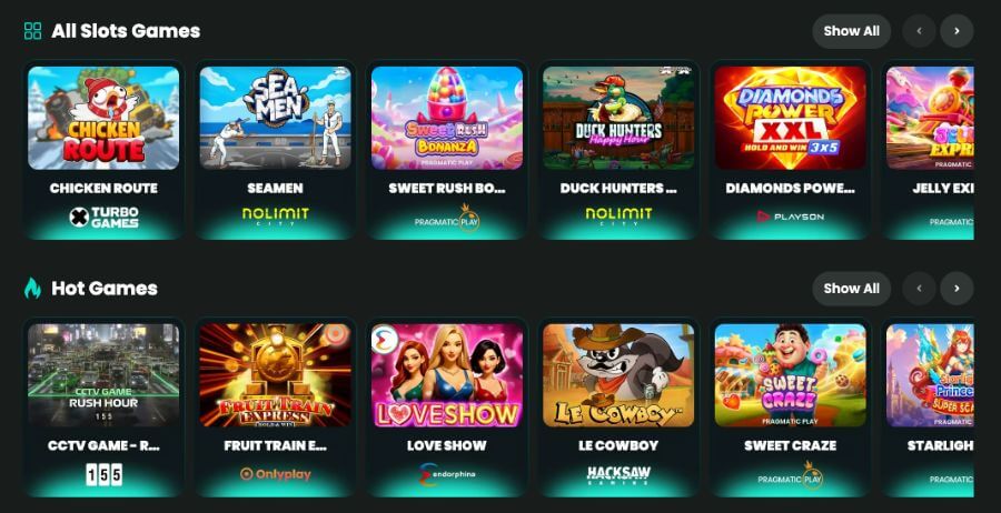 BetGoat har en håndplukket utvalg av spilleautomater og andre casinospill