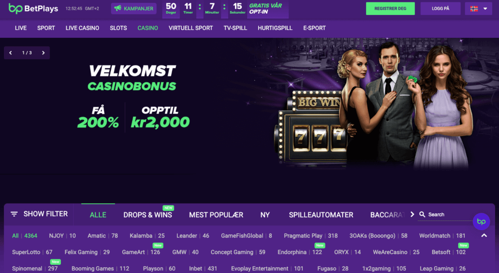 Velkomstbonusen hos BetPlays er på hele 200%