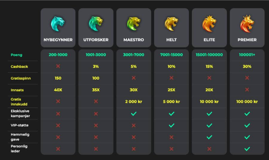 BetPRIMEIRO har et lojalitetsprogram og en VIP-klubb