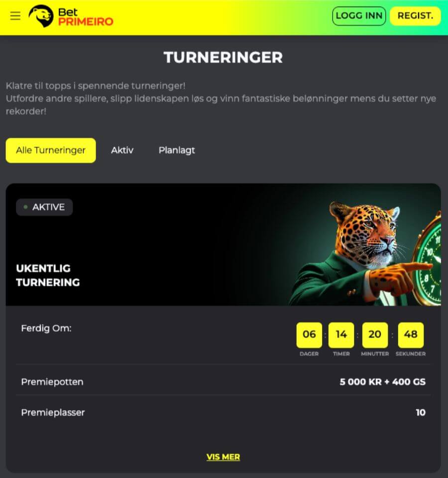 BetPRIMEIRO har et mobilcasino