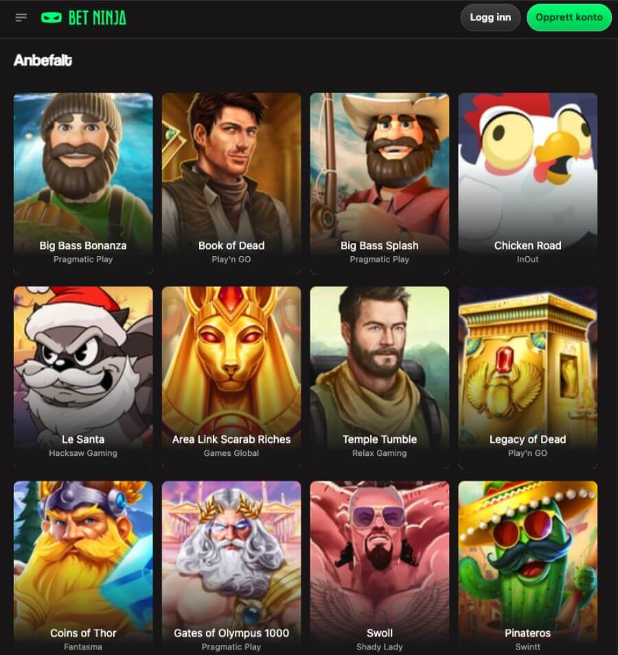 Betninja har et brukervennlig mobilcasino