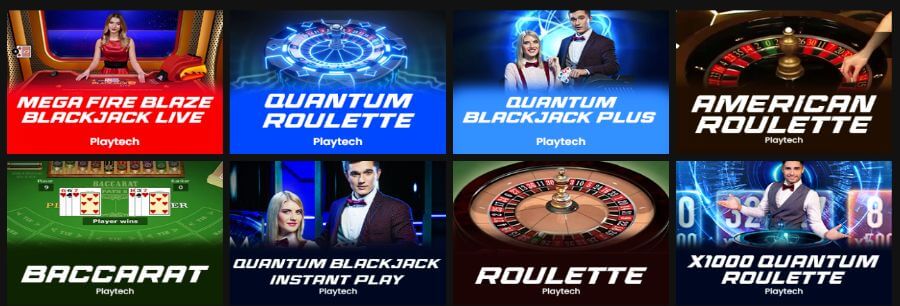 Betswap har et live casino med klassiske bordspill og game show-spill