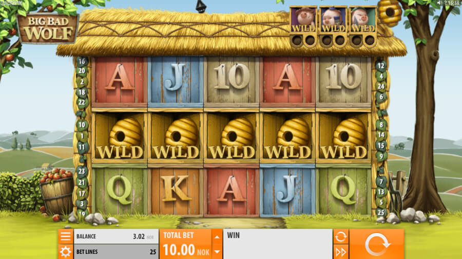 Spilleautomaten Big Bad Wolf er et morsomt spill fra Quickspin som også har høy RTP