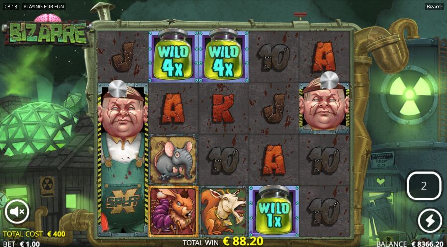 Super Chimera Spins med xSplit på spilleautomaten Bizarre