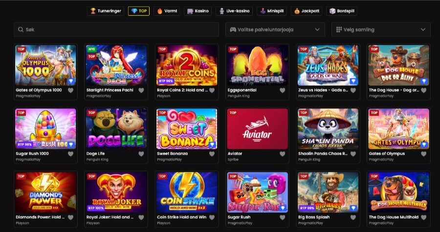 Blitz-bet har et spennende utvalg av spilleautomater og andre casinospill