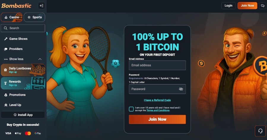 Bombastic forside med bonus