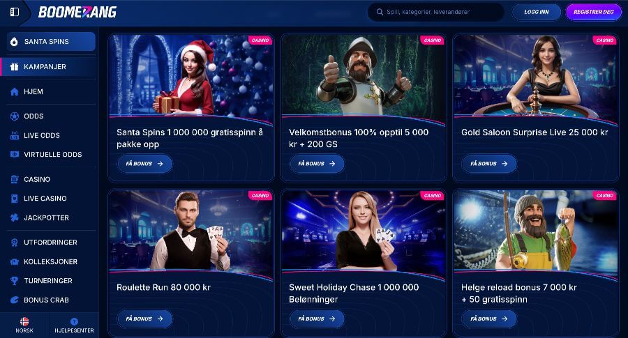 Boomerang-bet.com Kampanjer