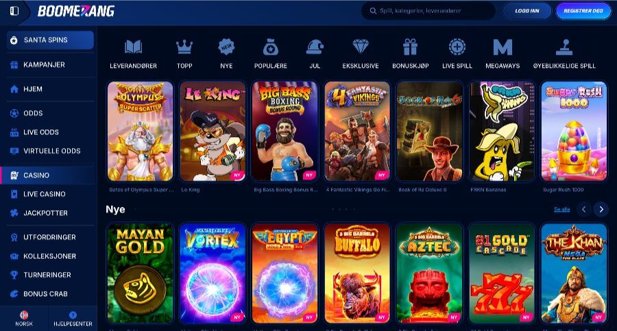 Boomerang-bet.com Spilleautomater