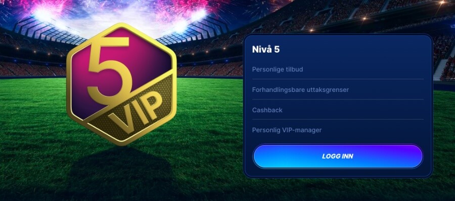 Boomerang.bet har et VIP-program som består av 5 nivåer