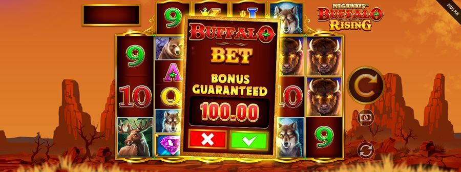 Buffalo Rising Megaways har en bonus buy-funksjon