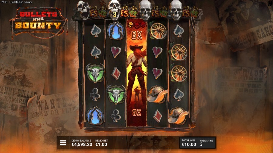 Free spins på spilleautomaten Bullets and Bounty