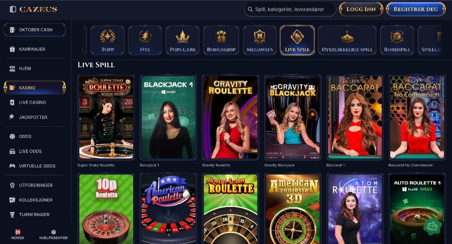 CaZeus Live Casino