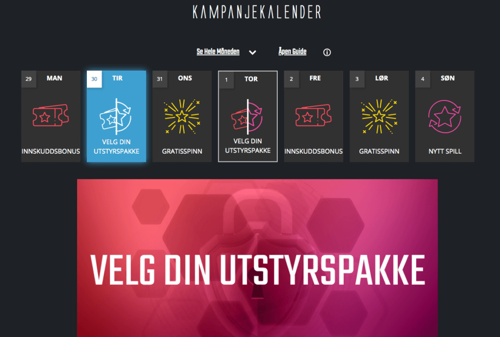 Captain Spins kampanjekalender