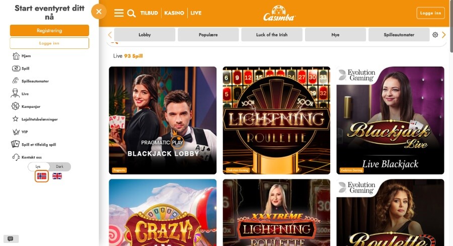 Casimba Live Casino