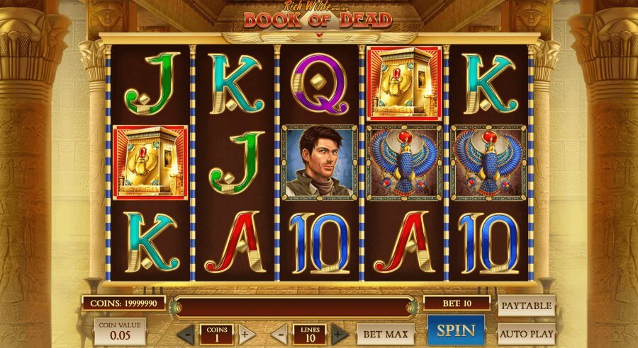 Hos CasinoDays får du eksklusive free spins på den populære spilleautomaten Book of Dead