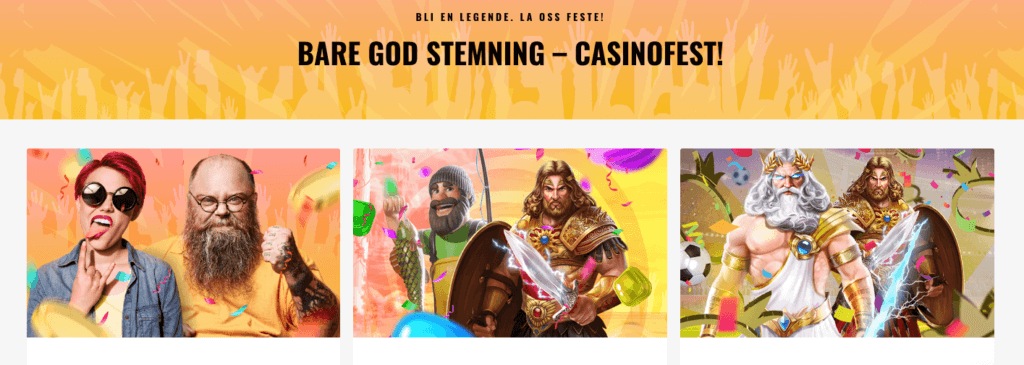 CasinoFest har flere gode tilbud på kampanjesiden