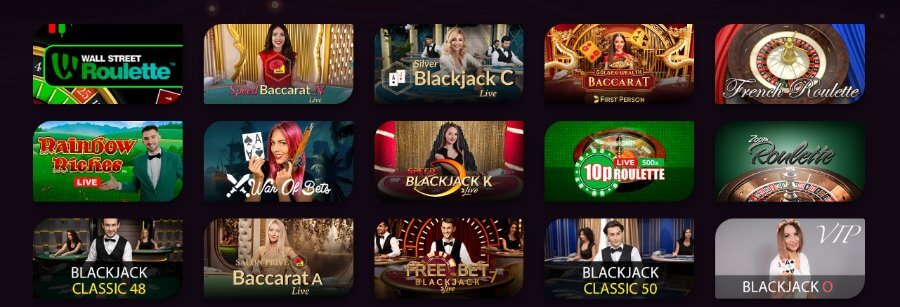 Casinonic har et live casino med klassiske bordspill og game show-spill