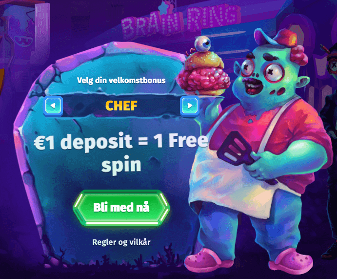 Casombie bonus med bare free spins