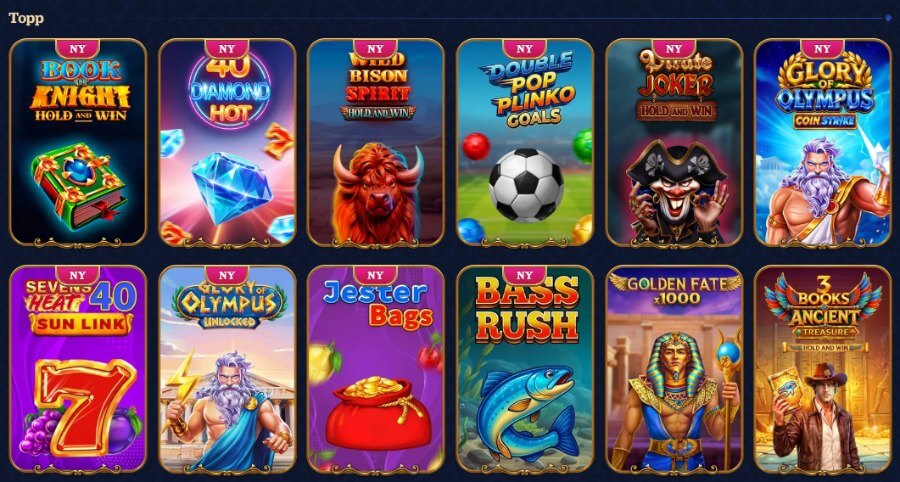 Casombie har et variert utvalg av spilleautomater og andre casinospill