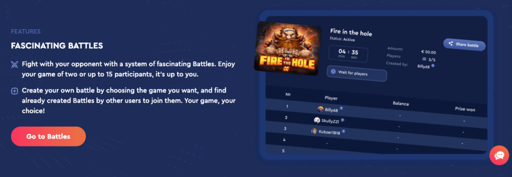 Battles er spennende turneringer som arrangeres hos Celsius Casino