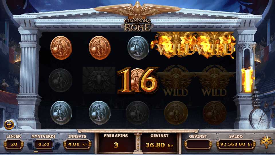 Champions of Rome free spins