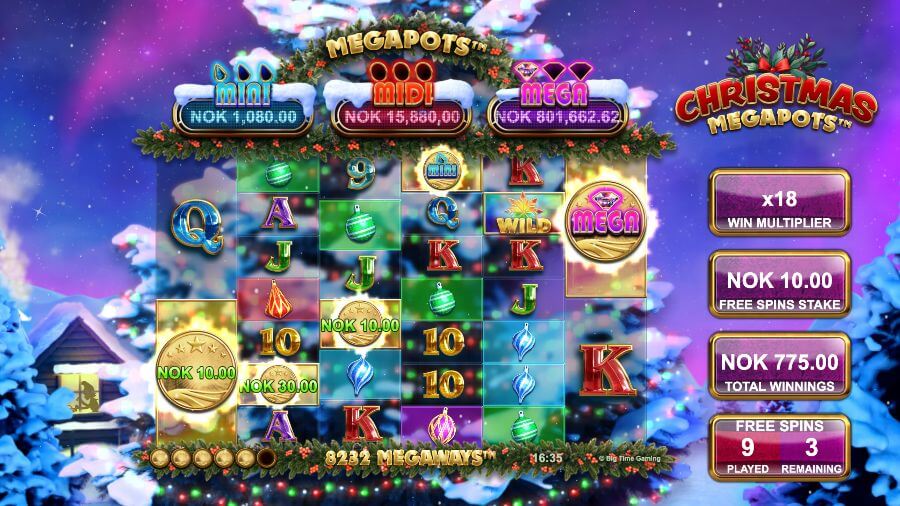 Free spins på Christmas Megapots™