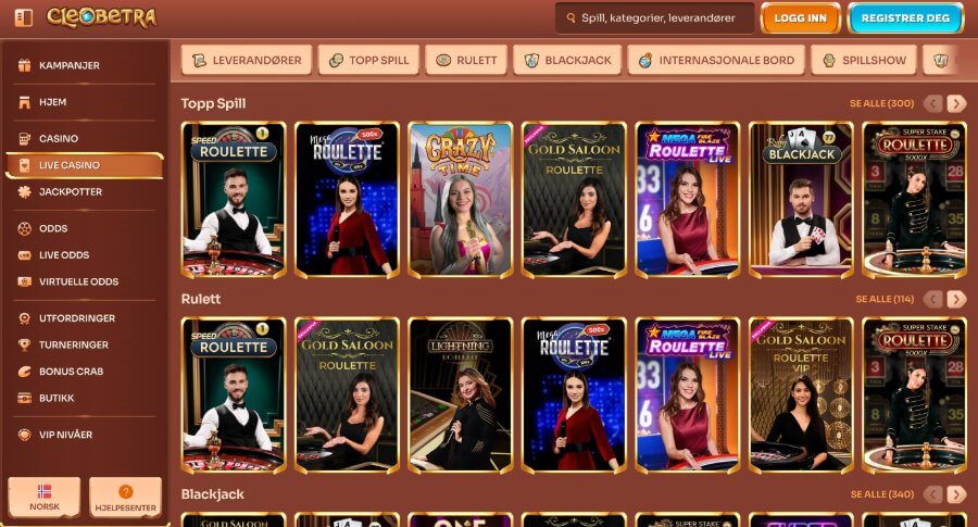 Cleobetra Live Casino