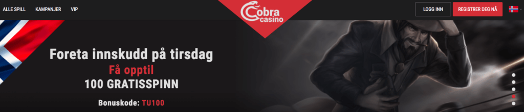 Cobra Casino tirsdagsspinn