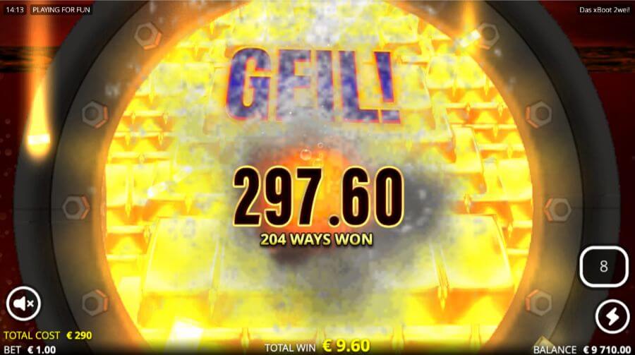 Gevinst på spilleautomaten Das xBoot 2wei!