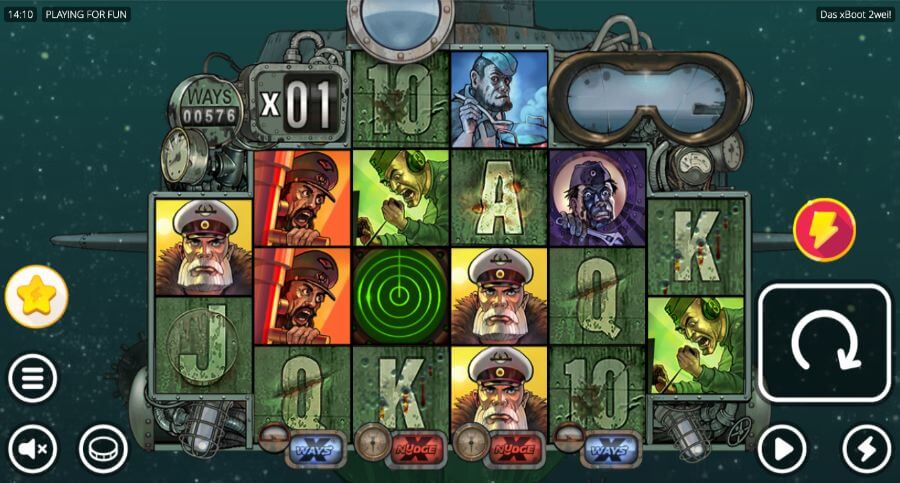 Hovedspillet på spilleautomaten Das xBoot 2wei!