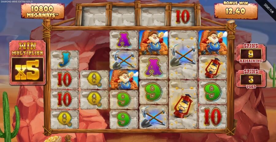Diamond Mine Extra Gold Megaways free spins