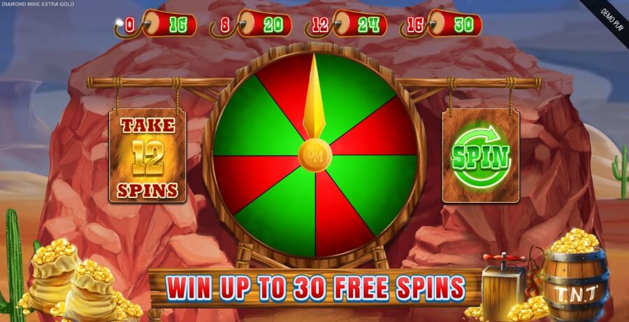 Diamond Mine Extra Gold gamble-funksjon