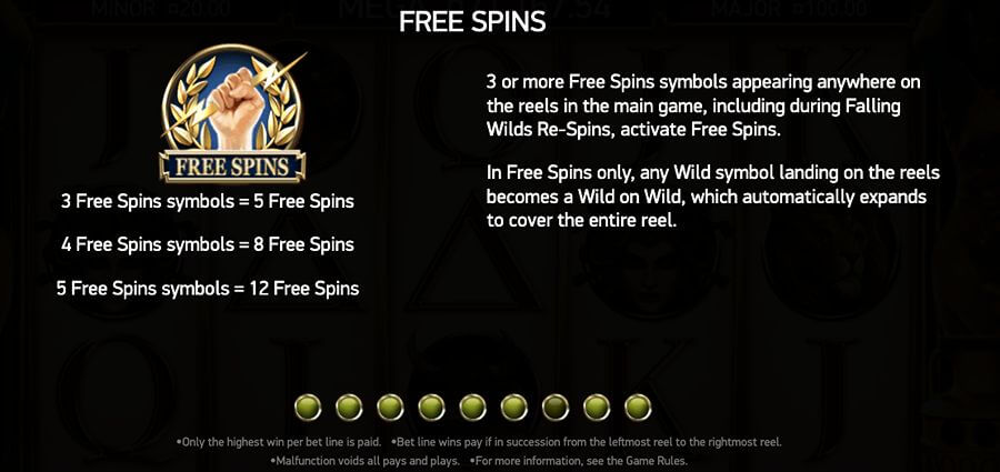 Free spins på Divine Fortune kan være på alt fra fem til 12 free spins