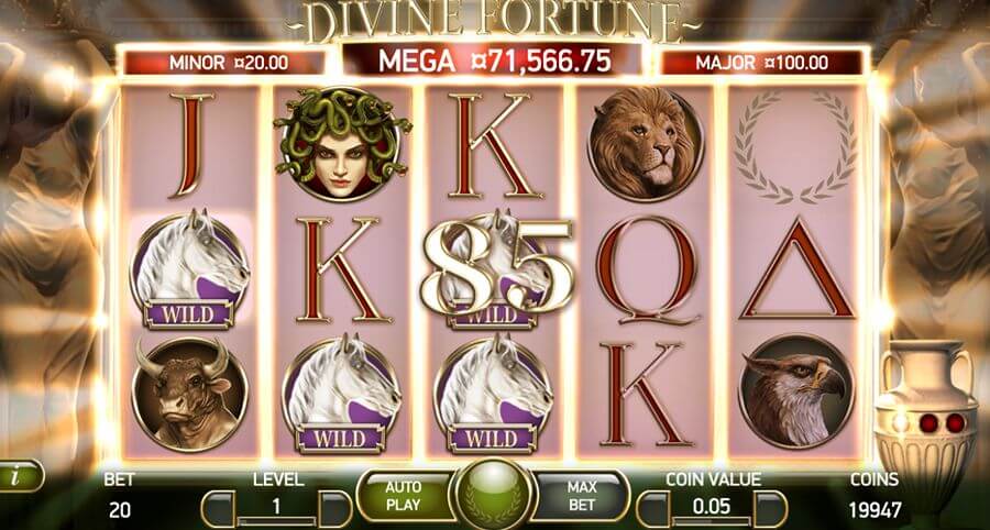 Divine Fortune kan ha flere wild-symboler på hjulene