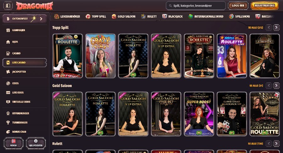 Dragonia Live Casino