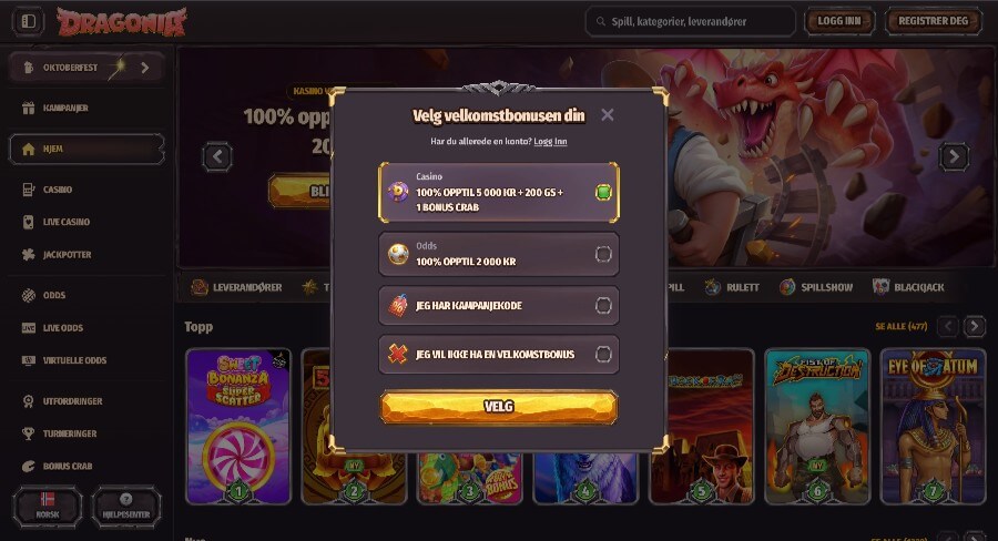 Dragonia Registrering