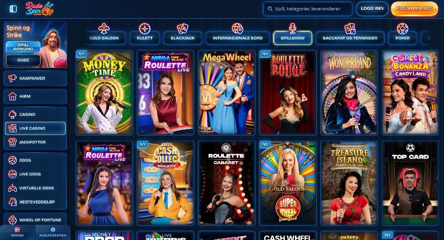 Dude Spin Game Shows